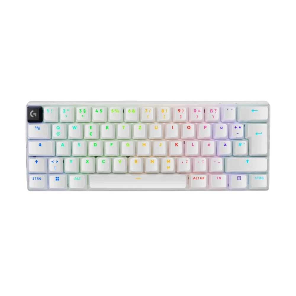 מקלדת גיימינג אלחוטית Logitech G Pro X 60 – LIGHTSPEED – עיצוב 60% – לבן