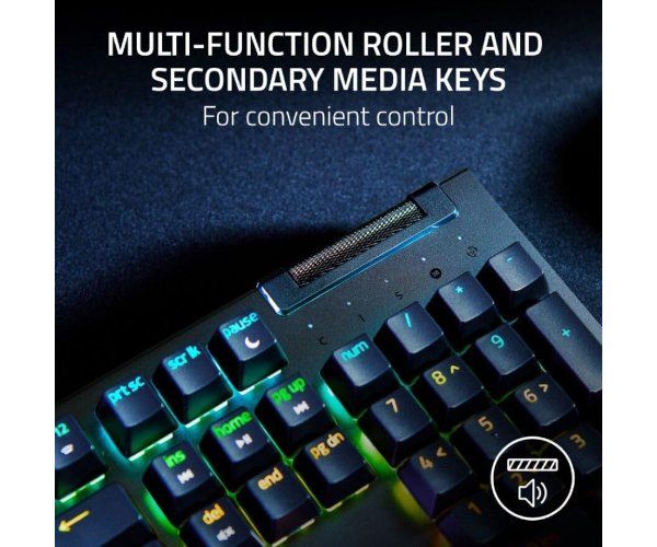 מקלדת גיימינג RAZER BlackWidow V4 X Green Mechanical Switch