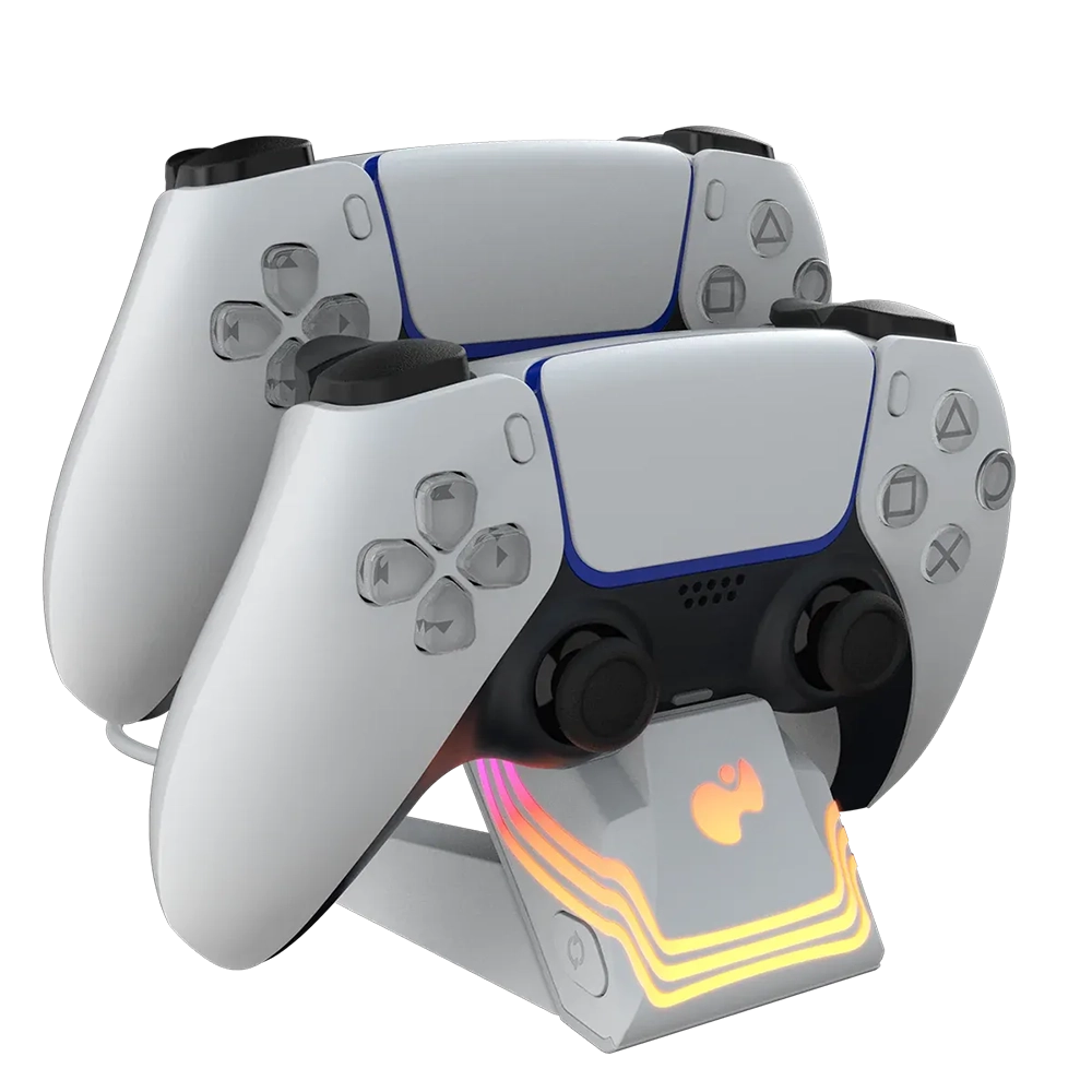 מטען כפול Turtle Beach Afterglow™ Wave  לבן – לשלטי PlayStation DualSense