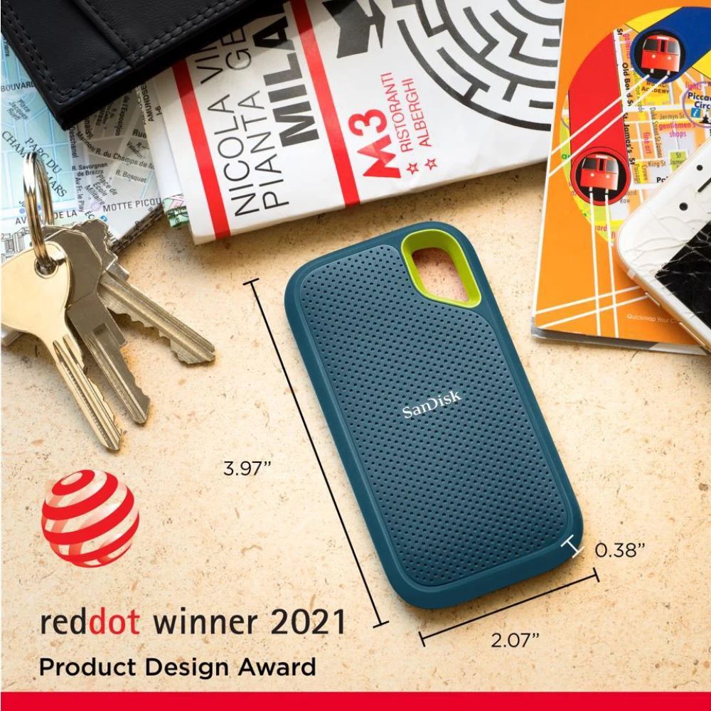 כונן חיצוני 1T טורקיז  SanDisk SSD E61 2.5