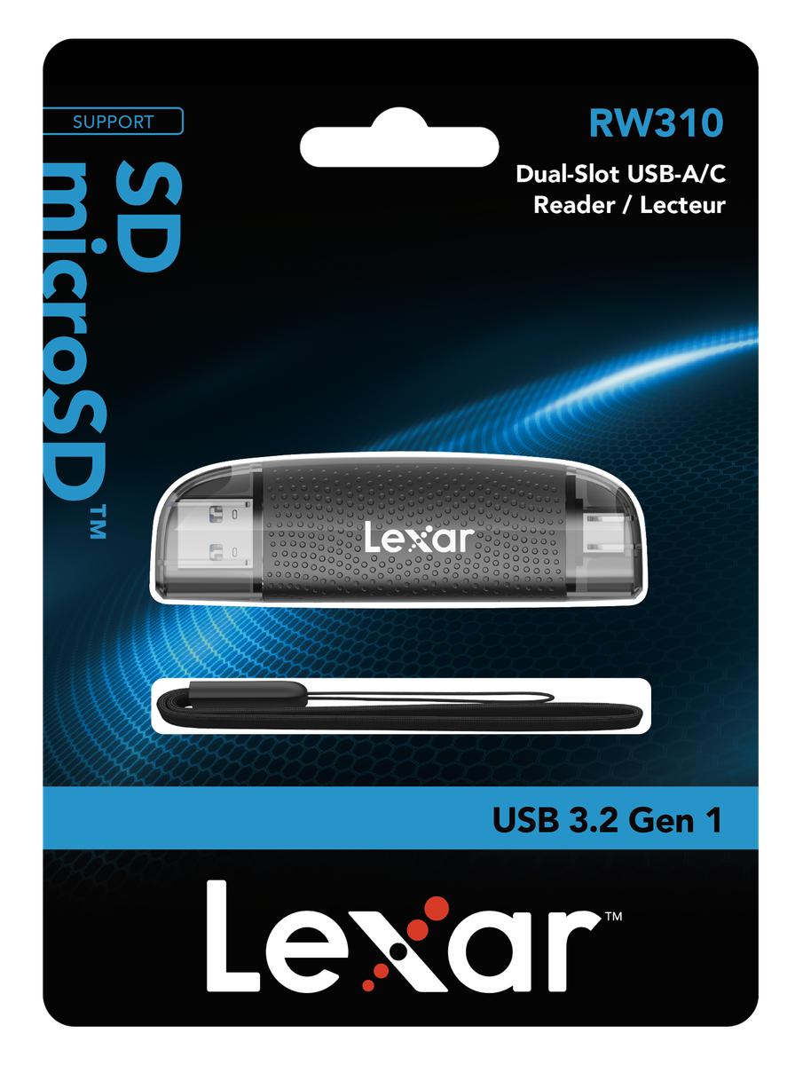 Lexar Dual Slot USB-A C  microSD USB3.1 Reader