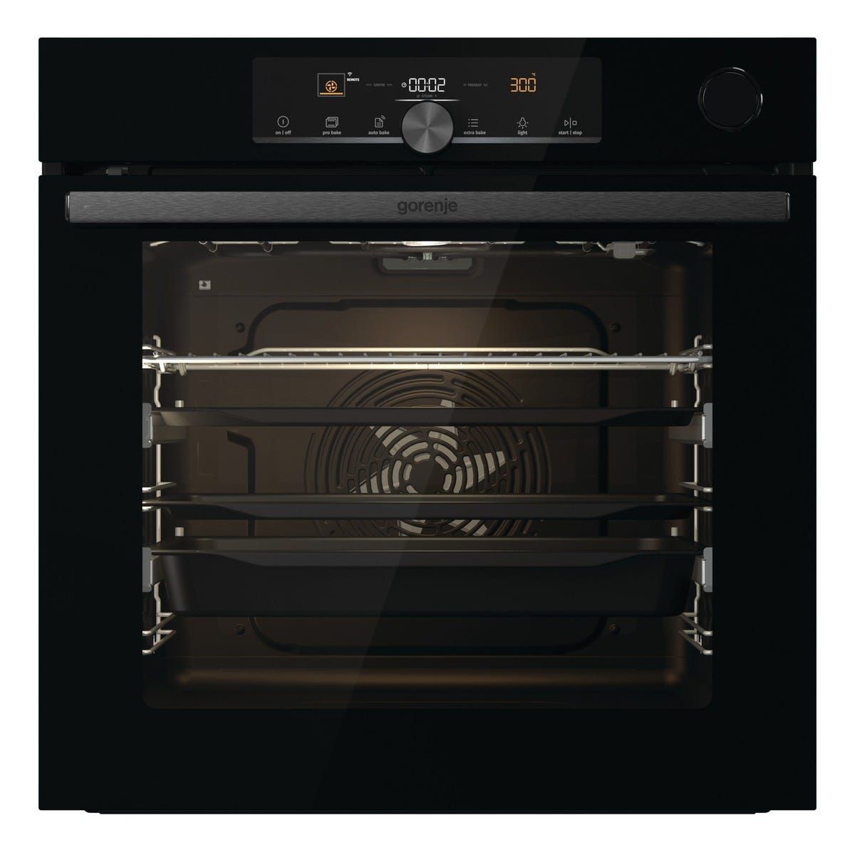 תנור בנוי gorenje בגימור זכוכית שחורה דגם BPSA6747A08BG