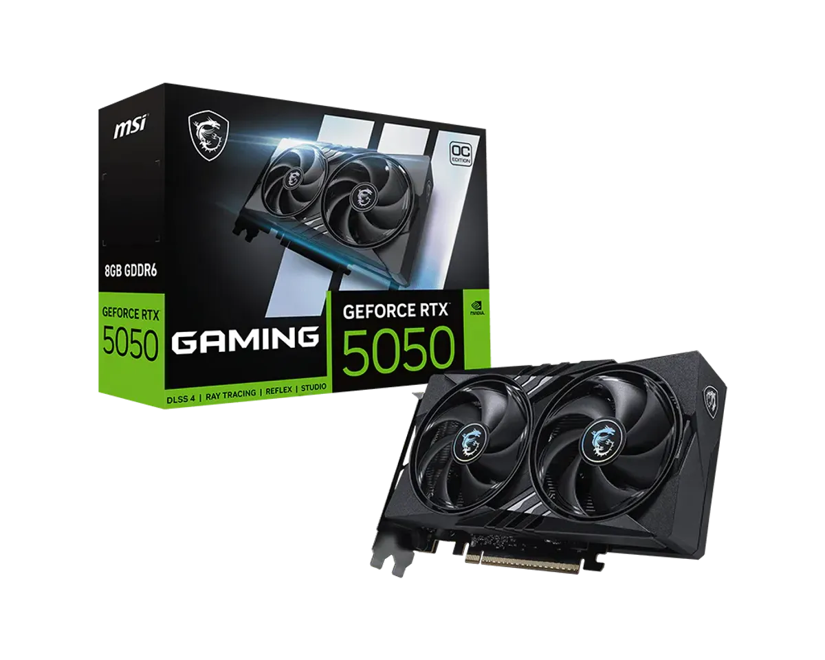 כרטיס מסך MSI GeForce RTX 5050 8G GAMING OC | 8GB GDDR6 | תמיכת 8K ו-G-SYNC