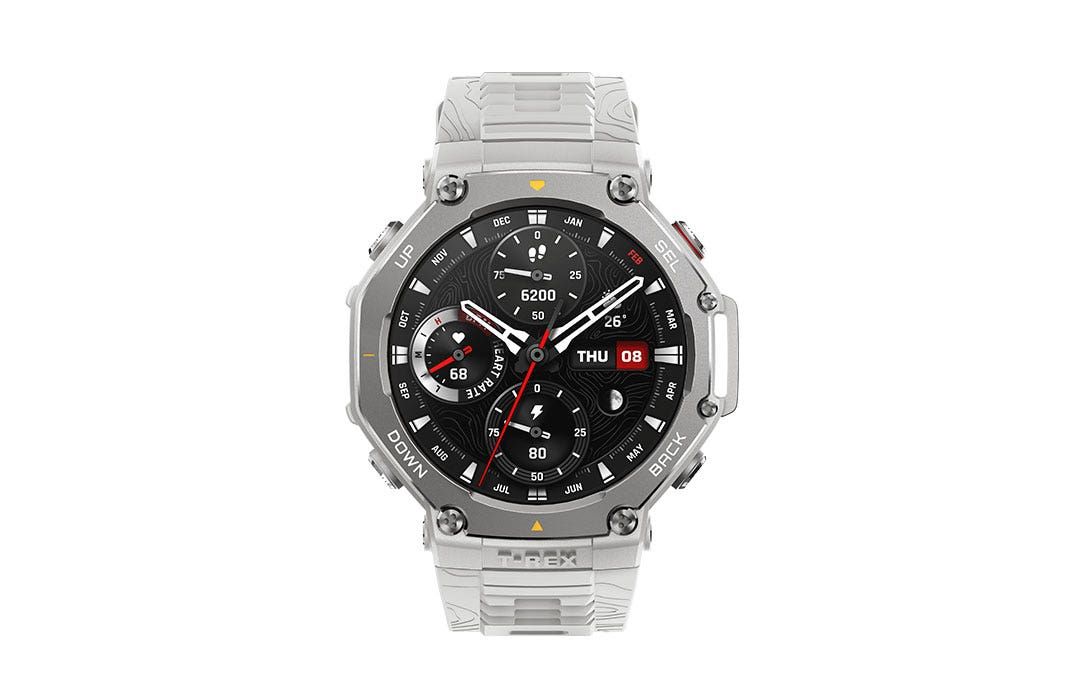 שעון חכם Amazfit T-Rex 3 48mm – מסך AMOLED 1.5" – GPS דו-תדרי – עמידות 10ATM – סוללה עד 27 ימים – אפור