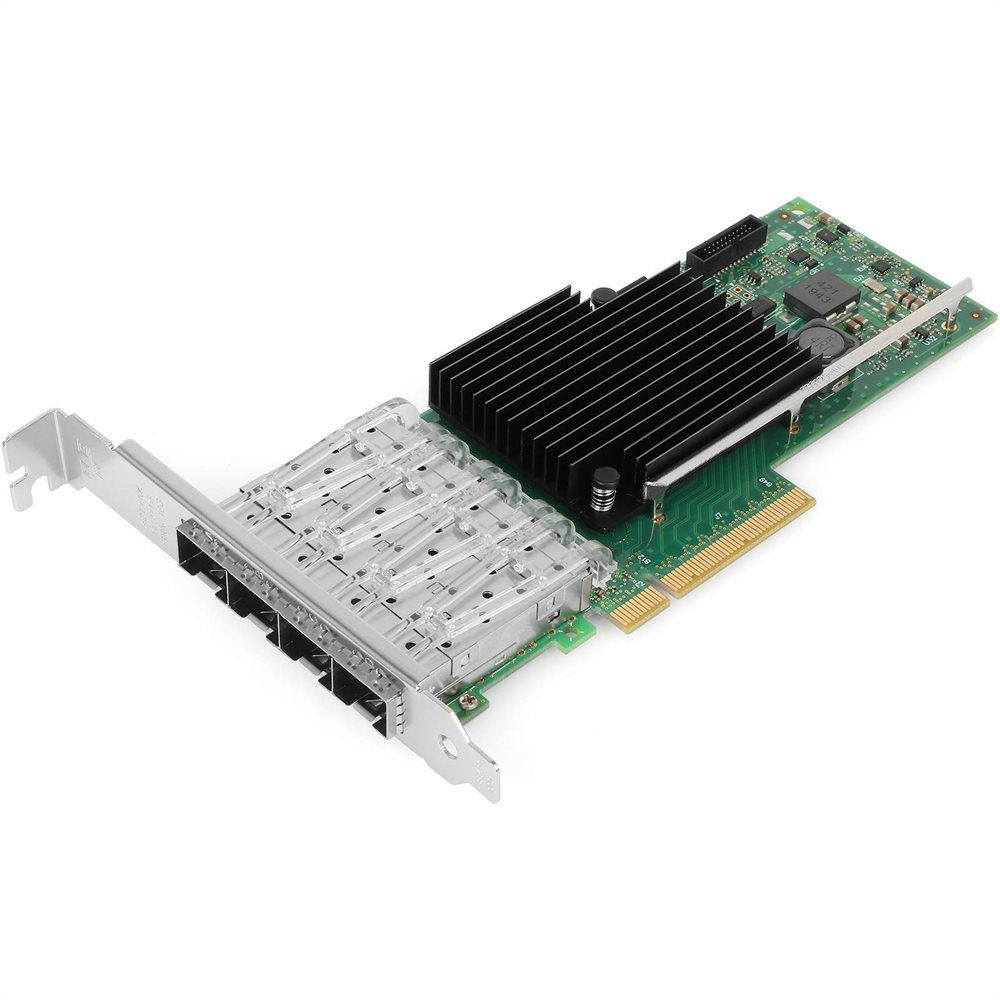 כרטיס רשת לשרתים Intel X710-DA4 בעל 4 פורטים SFP+ במהירות 10/1GbE ממשק PCIe 3.0