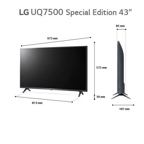 טלוויזיה 65 חכמה LG UHD Special Edition ברזולוציית 4K דגם: 65UQ75006LG