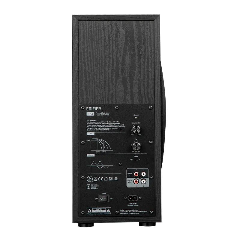 סאב-וופר אקטיבי Edifier T5s Slim – הספק 70W RMS – טווח 35Hz-115Hz – שחור