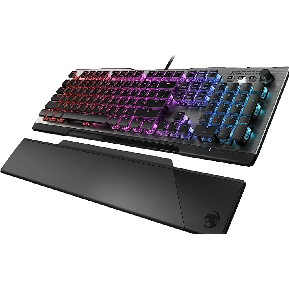 מקלדת גיימינג מכאנית Roccat Vulcan 120 RGB – מתגי Titan Brown – שחור