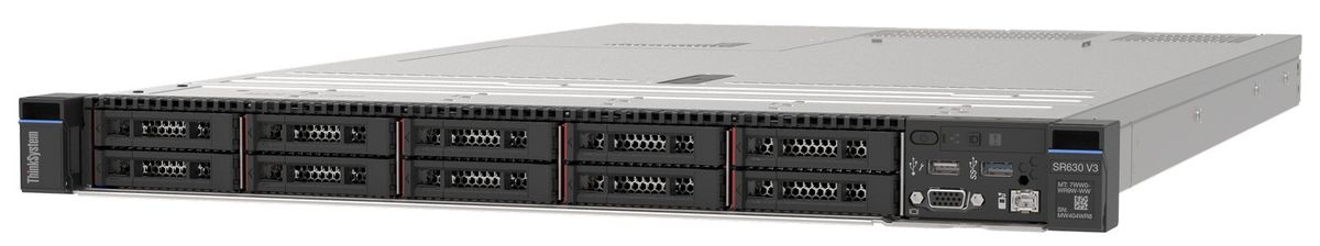 שרת Lenovo ThinkSystem SR630 V3 – מעבד Intel Xeon Silver 4510 12C – מארז Rack 1U – בקר RAID 940-8i – ספק כוח 1100W