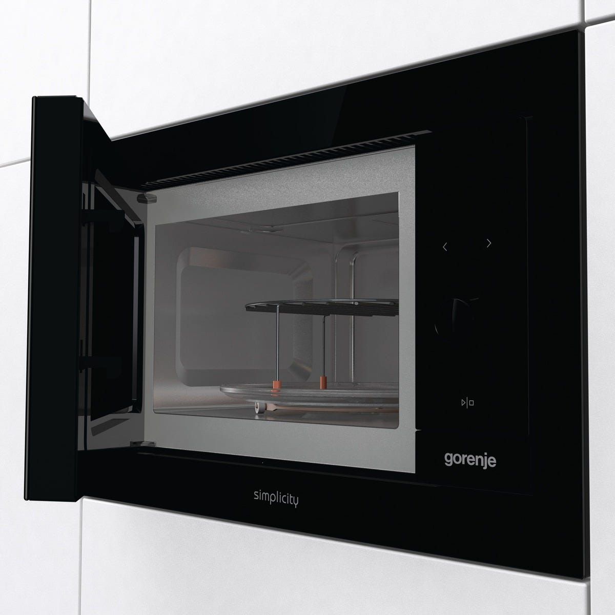 מיקרוגל בנוי gorenje שחור 23 ליטר דגם BM235G1SYB