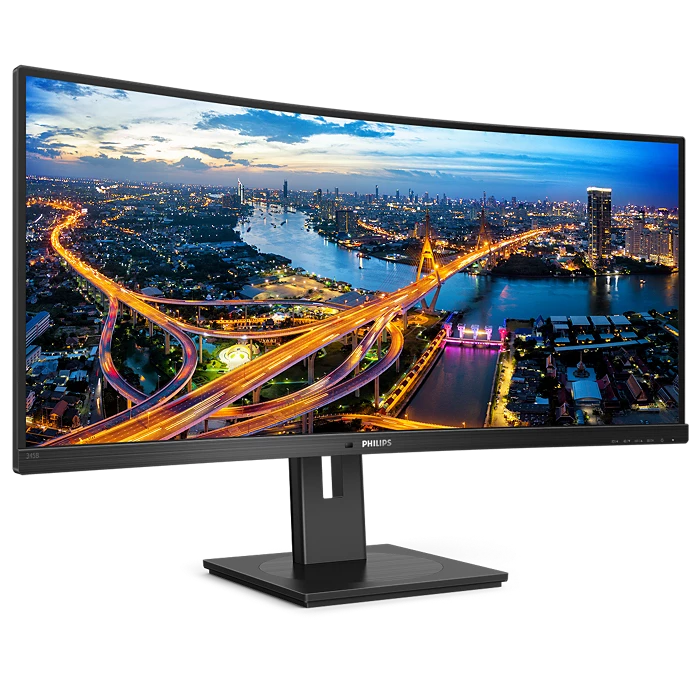 Philips 345B1C – מסך קעור אולטרה-רחב 34 עם 2K, DP ורמקולים