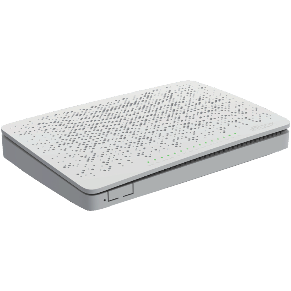 נתב Iskratel Innbox U92 – Wi-Fi 6 AX1800 – כניסת SFP 1Gbps – 4 יציאות LAN גיגהביט – 2 כניסות טלפון אנלוגי – יציאת USB