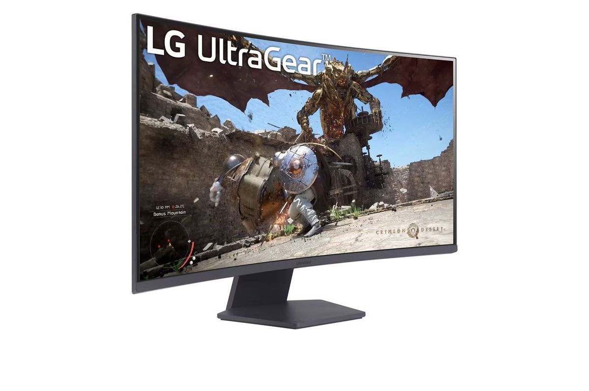 מסך מחשב גיימינג קעור 32 UltraGear™ QHD תוצרת LG דגם: 32GS60QC-B
