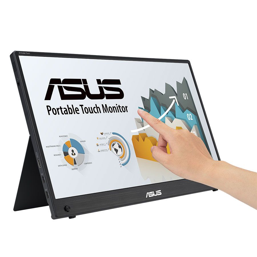 מסך נייד מגע 15.6" ASUS ZenScreen MB16AHT – רזולוציה Full HD 1920x1080 – פאנל IPS – מסך מגע