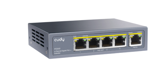 CUDY 4-Channel Gigabit PoE++ Extender POE40