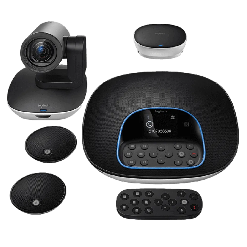 מערכת וידאו קונפרנס Logitech GROUP Full HD 1080p זווית 90 מעלות זום דיגיטלי 10x באחריות יבואן רשמי