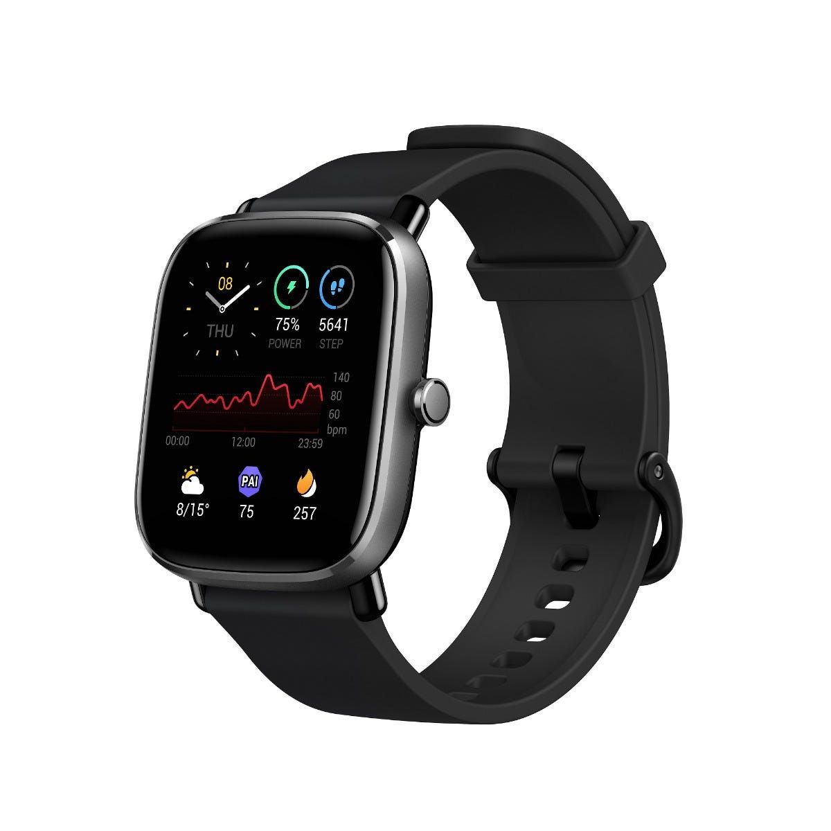 שעון חכם Amazfit דגם GTS 2 MINI בצבע Midnight Black
