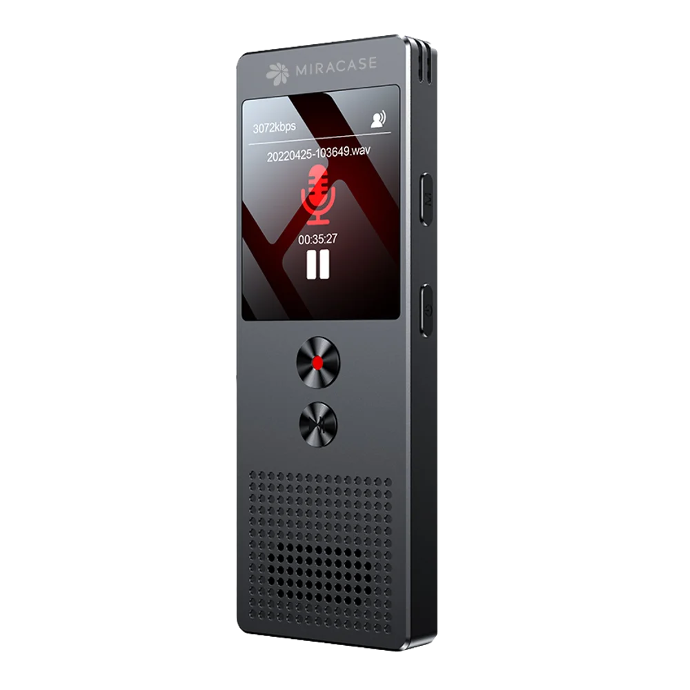 רשמקול דיגיטלי Miracase MVR1000 – זיכרון 32GB – עד 21 שעות הקלטה – הפחתת רעשים – חיבור USB 2.0