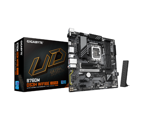 לוח אם Gigabyte B760M DS3H WF6E GEN5 Micro-Atx DDR5