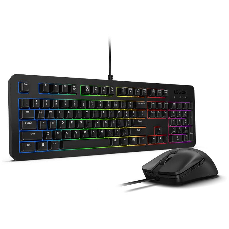 סט מקלדת ועכבר גיימינג Lenovo Legion KM310 RGB – חוטי USB – עד 8000 DPI