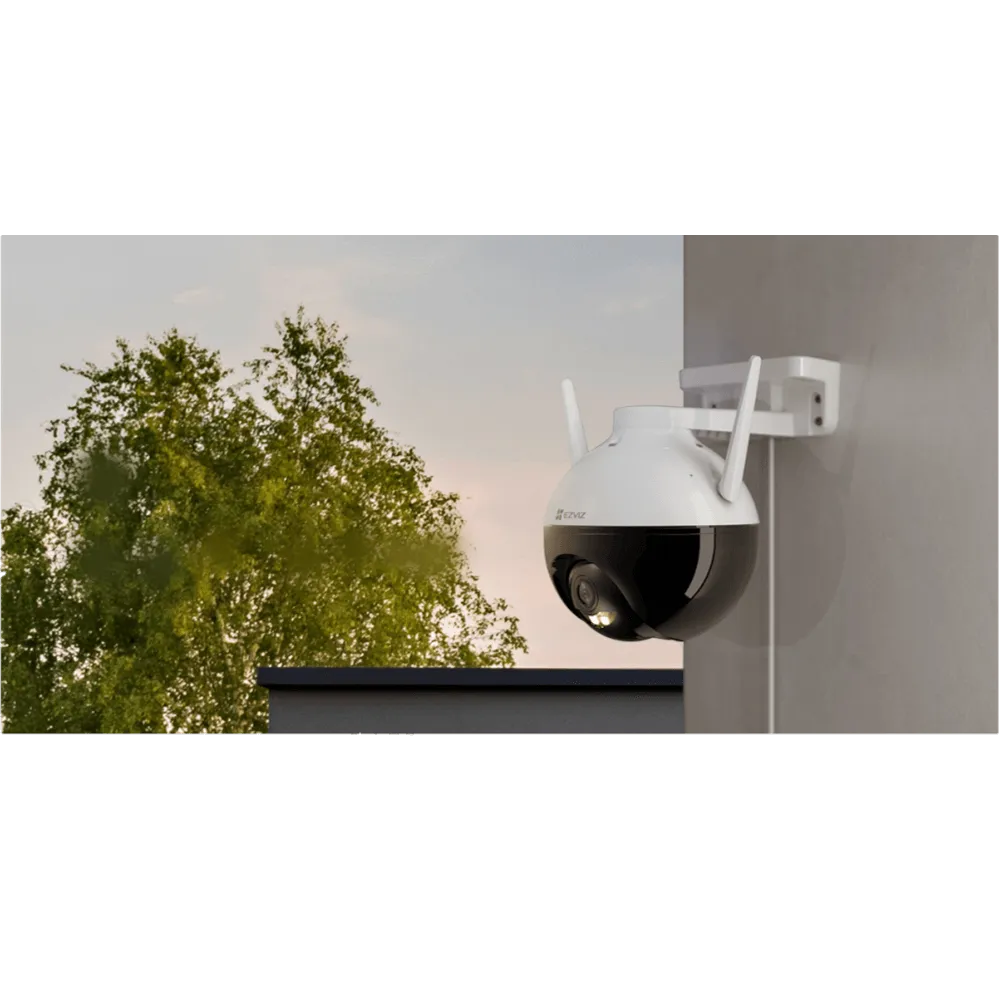 מצלמת רשת חיצונית EZVIZ C8C PTZ Full HD 360° זיהוי תנועה AI IP65 באחריות יבואן רשמי