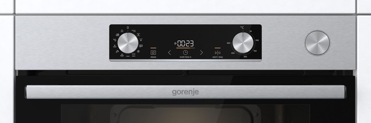 תנור בנוי gorenje בגימור נירוסטה בנפח 77 ליטר דגם BSA6737E15X