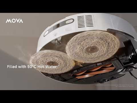 שואב אבק רובוטי שוטף MOVA דגם V50 Ultra Complete בצבע לבן