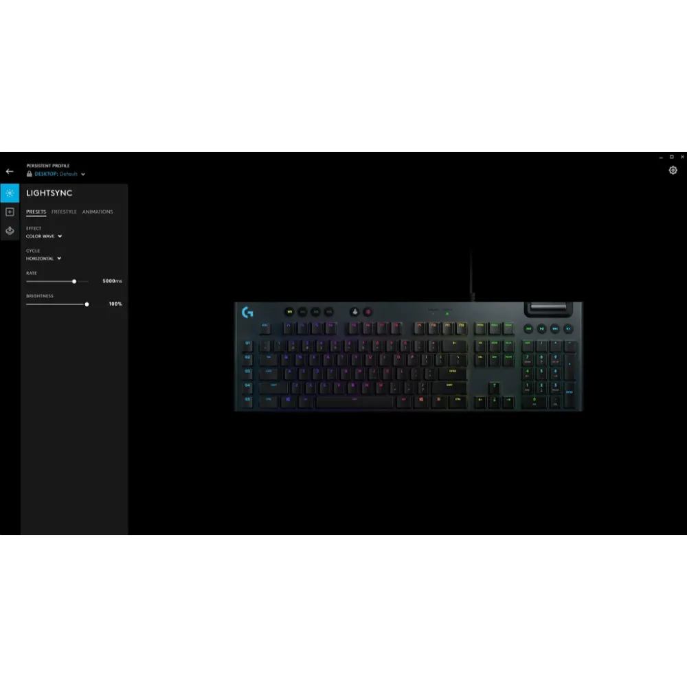 מקלדת גיימינג מכנית Logitech G815 LIGHTSYNC – מתגים טקטיליים – RGB פר מקש – 5 מקשי G – לבן