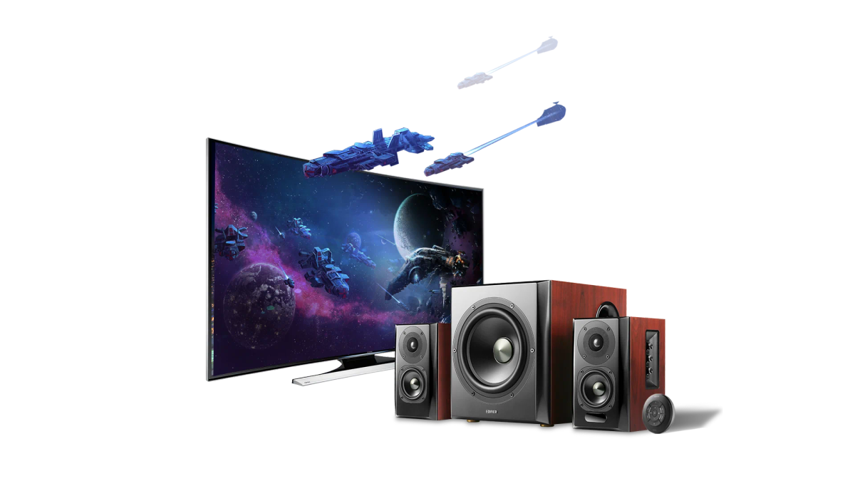Edifier S350DB - Bookshelf Speaker+Sub 2.1 Speaker(brown)