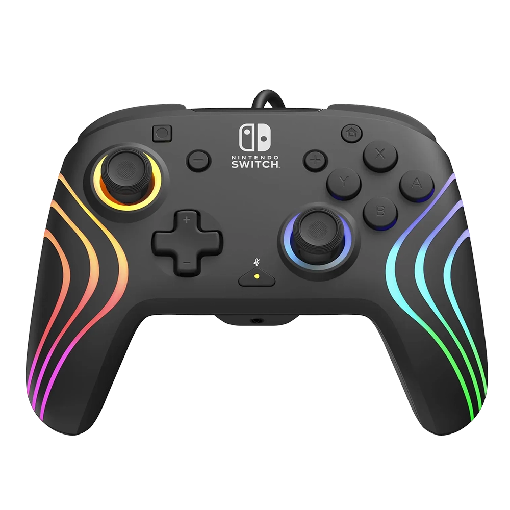 בקר חוטי Nintendo Switch Afterglow Wave RGB - שחור