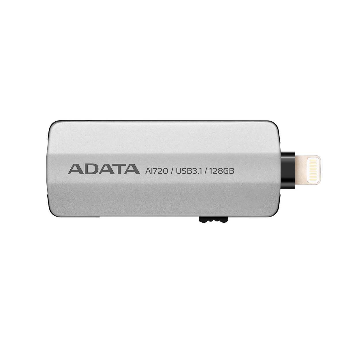 דיסק און קי ADATA AI720 OTG 32GB – חיבור Lightning ו-USB 3.1 – למכשירי Apple – צבע אפור