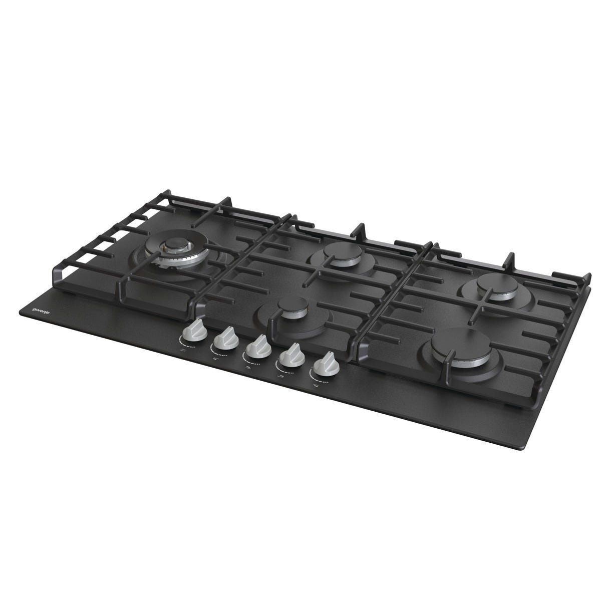 כיריים גז gorenje בגימור שחור 90 סמ דגם GW951MB
