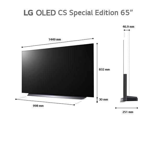 טלוויזיה 65 חכמה LG OLED Special Edition ברזולוציית 4K דגם: OLED65CS6LA