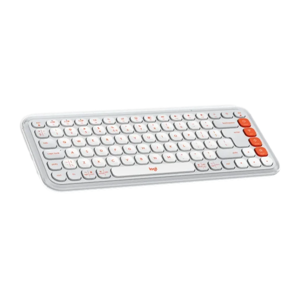 סט מקלדת ועכבר אלחוטיים בצבע אוף-וויט LOGITECH POP ICON COMBO