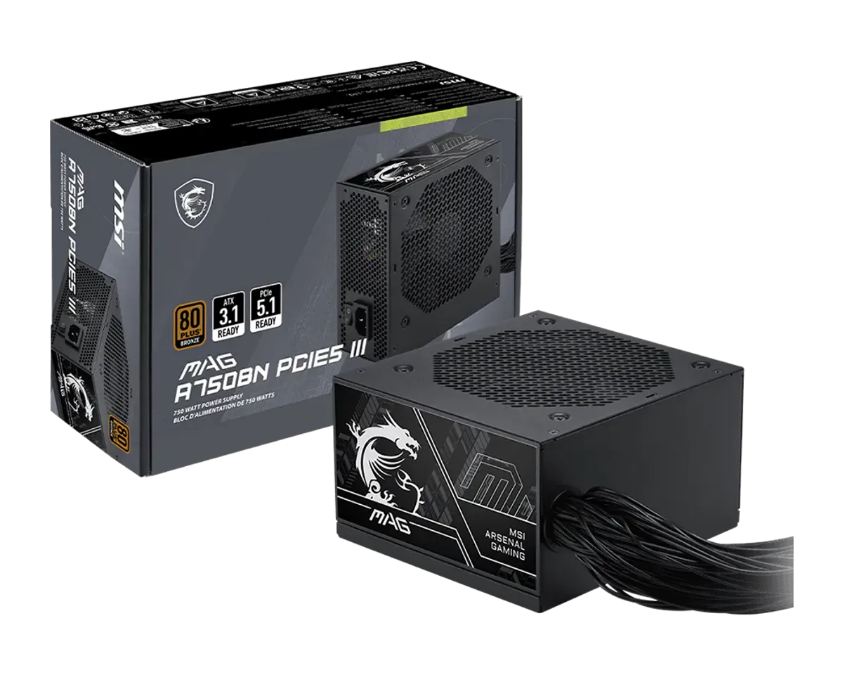 ספק כוח MSI MAG A750BN PCIE5 III