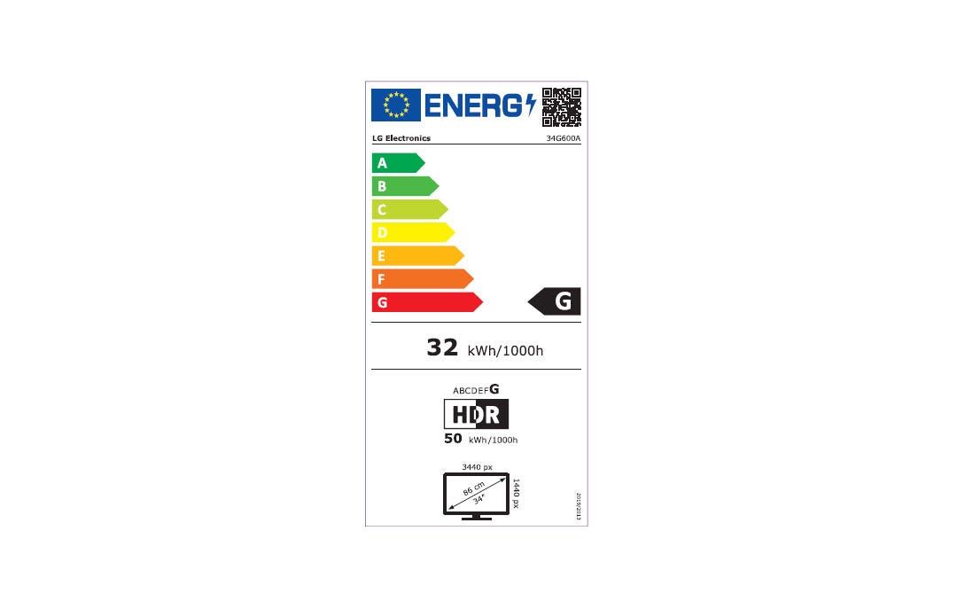 מסך ''34 גיימינג קעור UltraGear™ WQHD תוצרת LG דגם: 34G600A-B