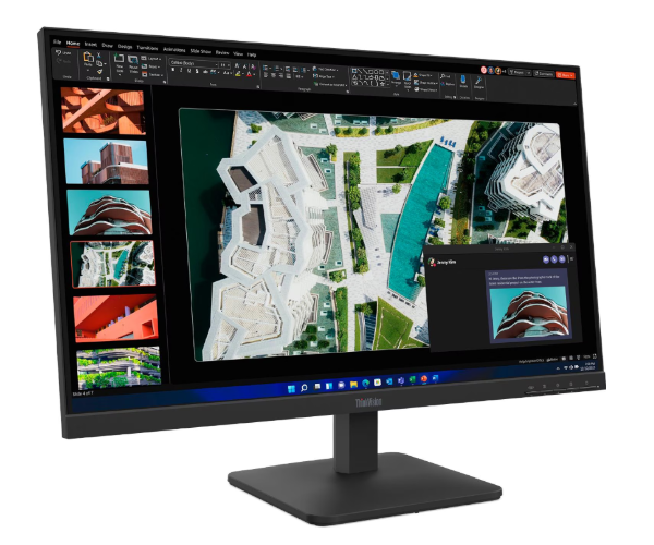 מסך מחשב 27 אינץ Lenovo ThinkVision S27-4e – רזולוציה Full HD – פאנל IPS – קצב רענון 100Hz – זמן תגובה 4ms