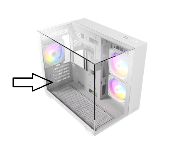 סט זכוכיות למארז Antec CX600 Trio – צבע לבן