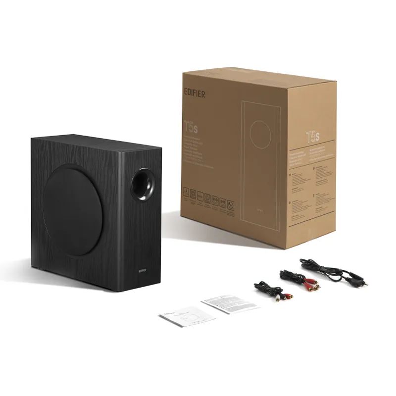 סאב-וופר אקטיבי Edifier T5s Slim – הספק 70W RMS – טווח 35Hz-115Hz – שחור