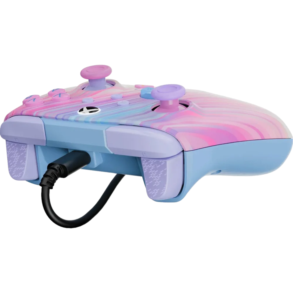 בקר גיימינג חוטי דגם Rematch Advanced Wired בצבע ורוד לבן מבית Turtle Beach