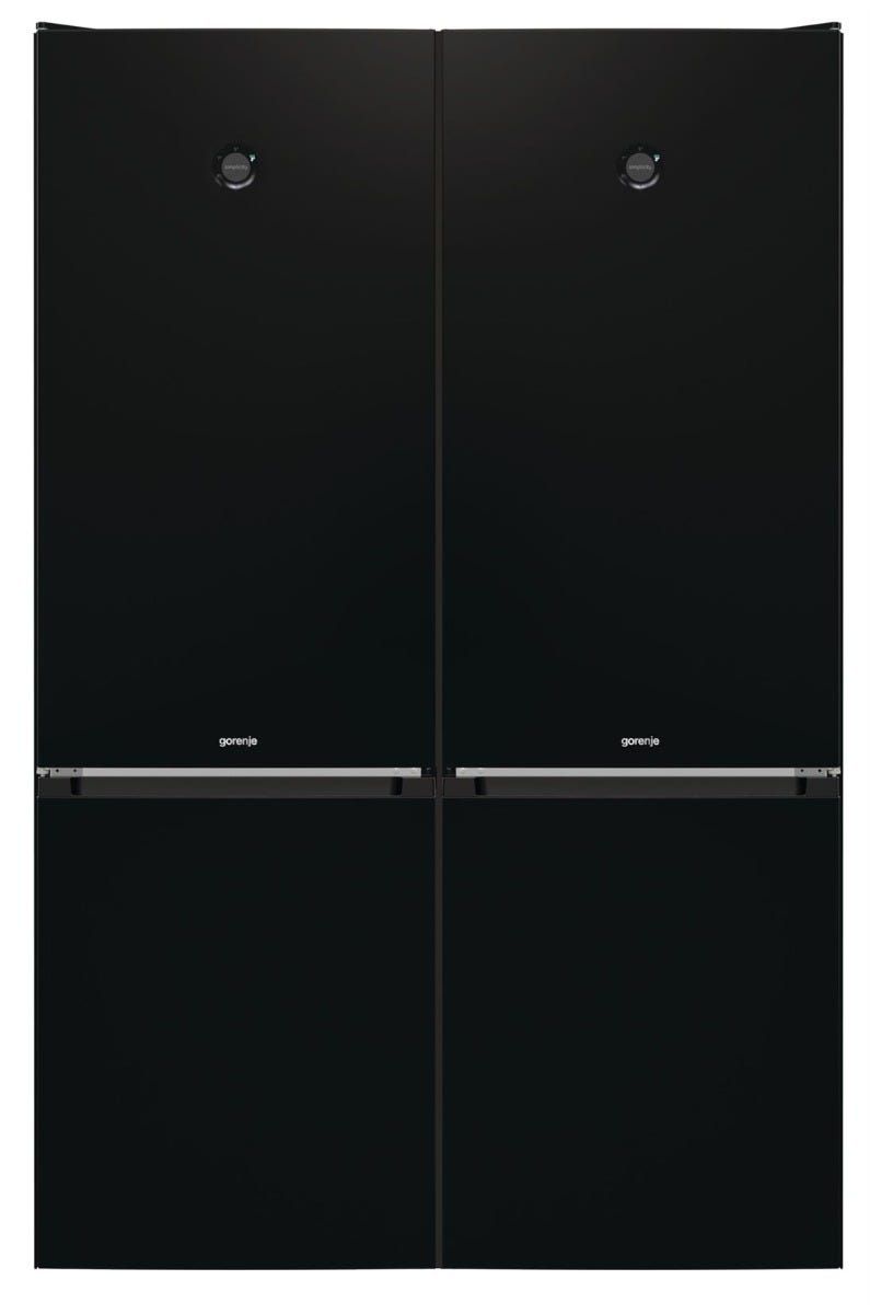 מקרר 2 דלתות gorenje  מקפיא תחתון 329 ליטר בגימור שחור דגם NRK6192SYBK
