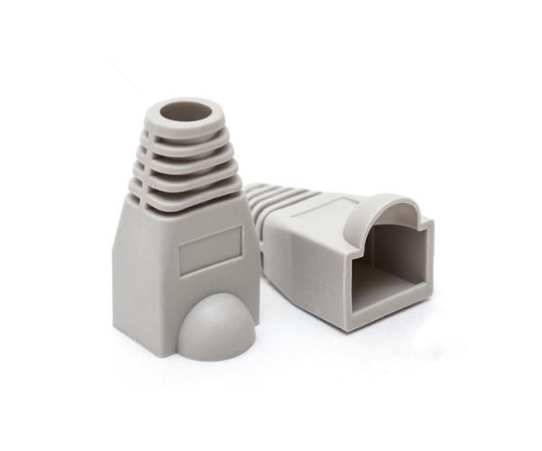 מגן פלסטיק לתקע רשת 100 יח RJ45 Boot grey