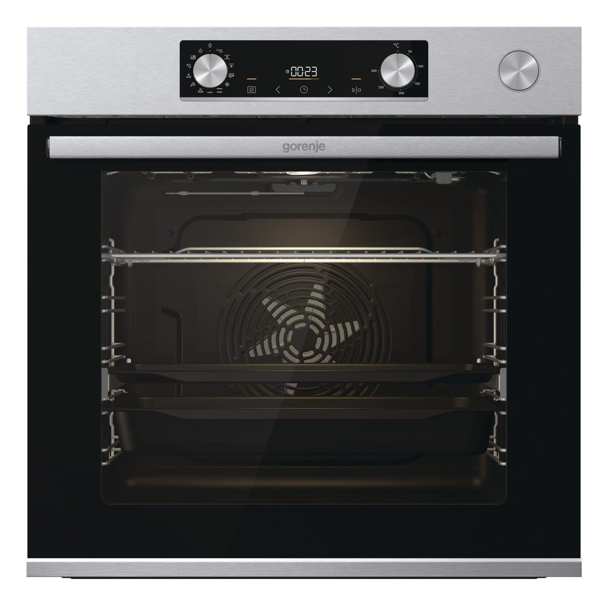 תנור בנוי gorenje בגימור נירוסטה בנפח 77 ליטר דגם BSA6737E15X