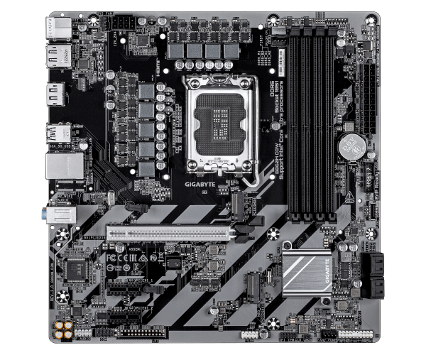 לוח אם Gigabyte B860M D3W - שבבת B860, DDR5, PCIe 5.0, Micro-ATX, Socket LGA1851