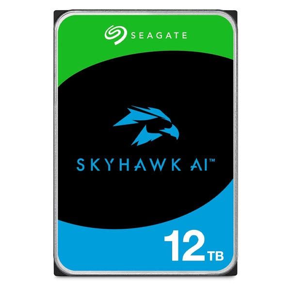 כונן קשיח Seagate SkyHawk AI 12TB – 3.5 אינץ' – 7200RPM – מטמון 512MB – הקלטה רציפה 24/7 – דגם ST12000VE003