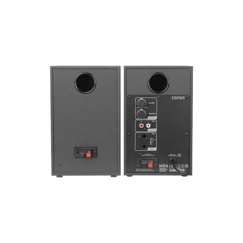 רמקולי סטודיו מוגברים Edifier MR4 – הספק 21W + 21W – טווח תדרים 60Hz–20kHz – צבע שחור