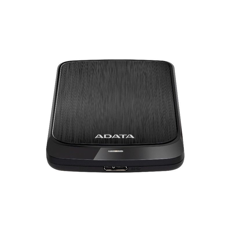 דיסק קשיח חיצוני ADATA HV320 – קיבולת 2TB – תצורה 2.5" – ממשק USB 3.2 Gen1 – מהירות סיבוב 5400RPM – חיישני זעזועים – צבע שחור