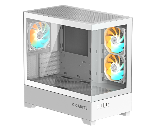 מארז לבן GIGABYTE C201 PANORAMIC ICE Micro-ATX 3XARGB Fans