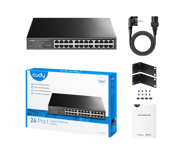 מתג לא מנוהל Cudy GS1024 24PORT Gigabit Ethernet Switch Rackmount