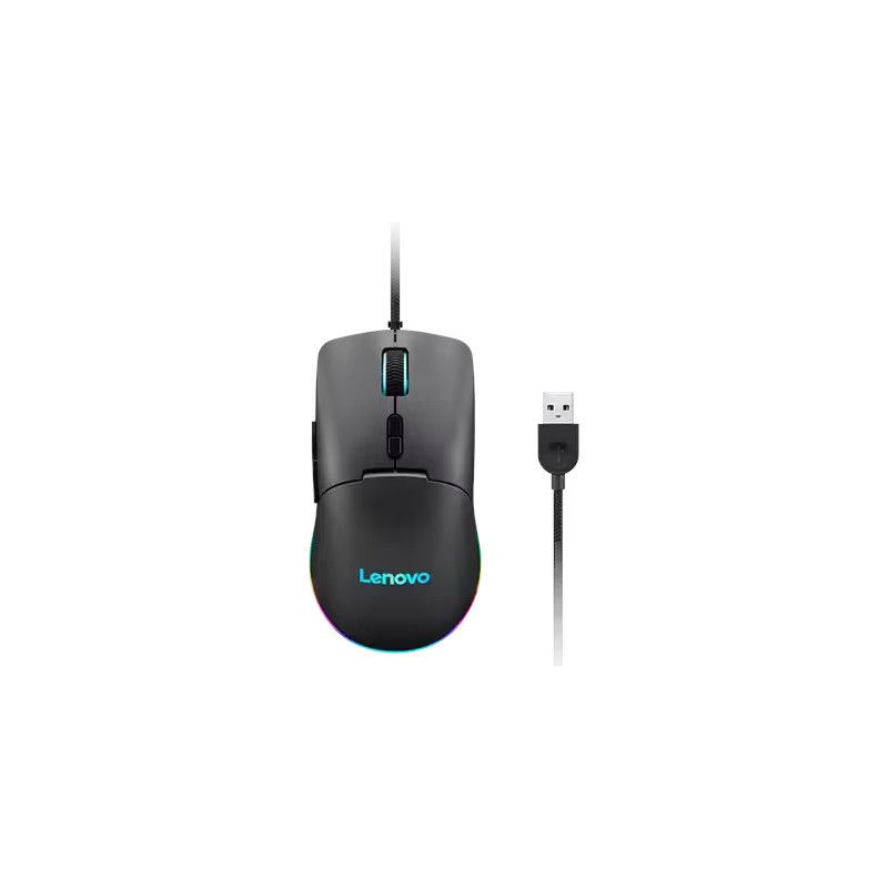 עכבר גיימינג Lenovo M210 RGB – חוטי USB – עד 8000 DPI – שחור
